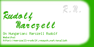 rudolf marczell business card